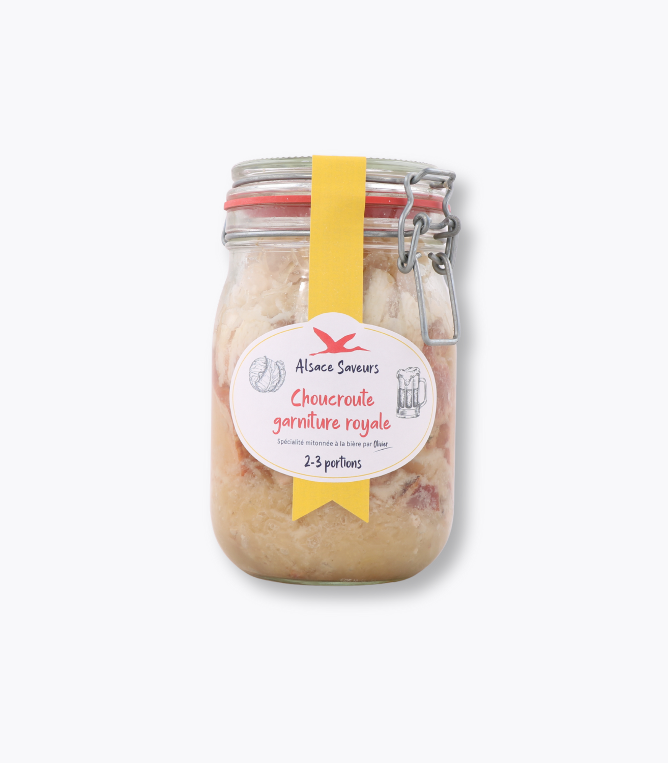 bocal choucroute à la bière d'alsace 950g
