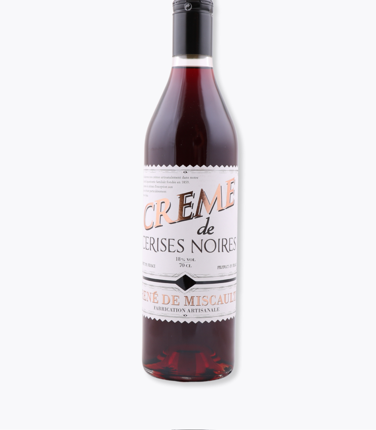 bouteille crème de cerises noires de miscault