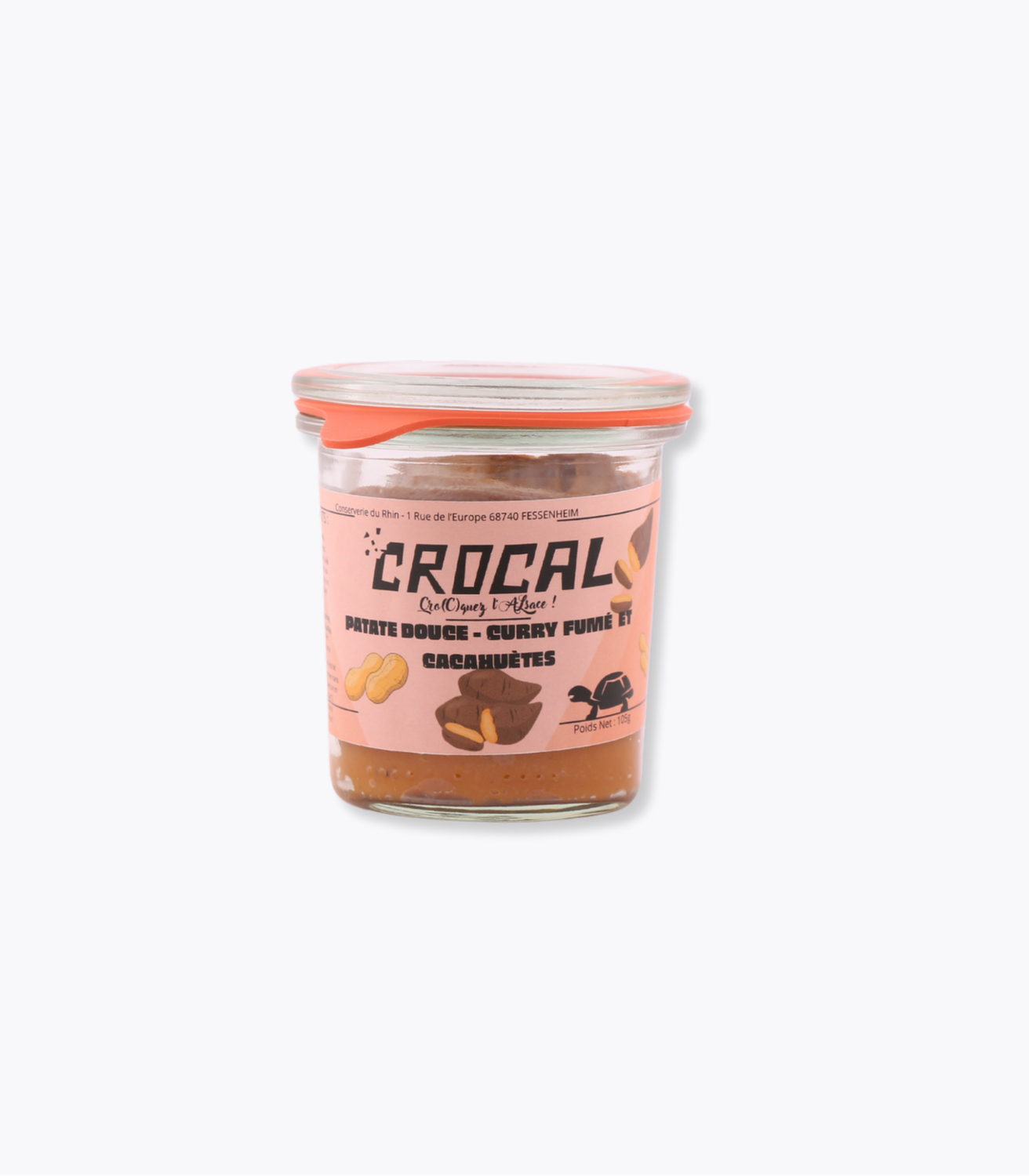 bocal de tartinable de patate douce et curry fumé conserverie du rhin
