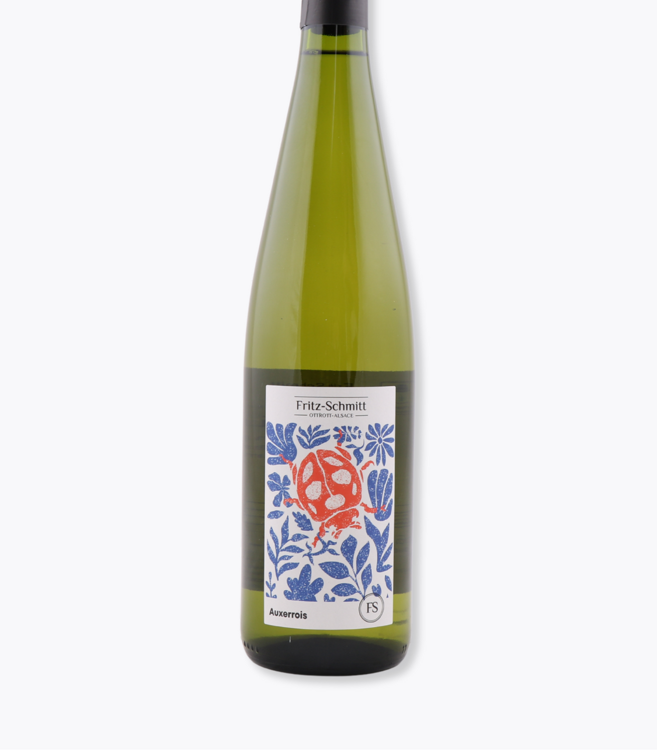 bouteille auxerrois fritz schmitt fond gris