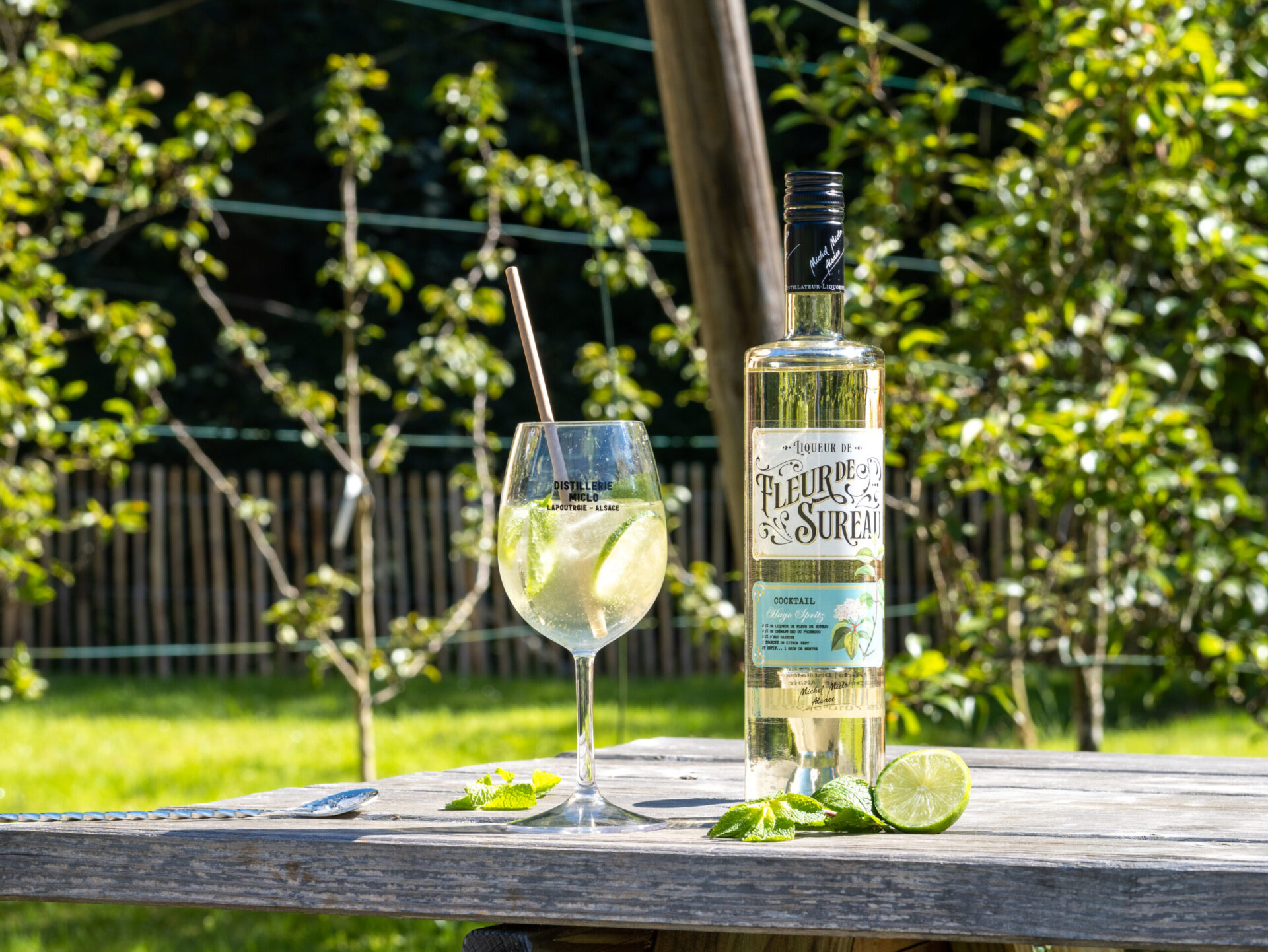 cocktail hugo avec liqueur de fleur de sureau