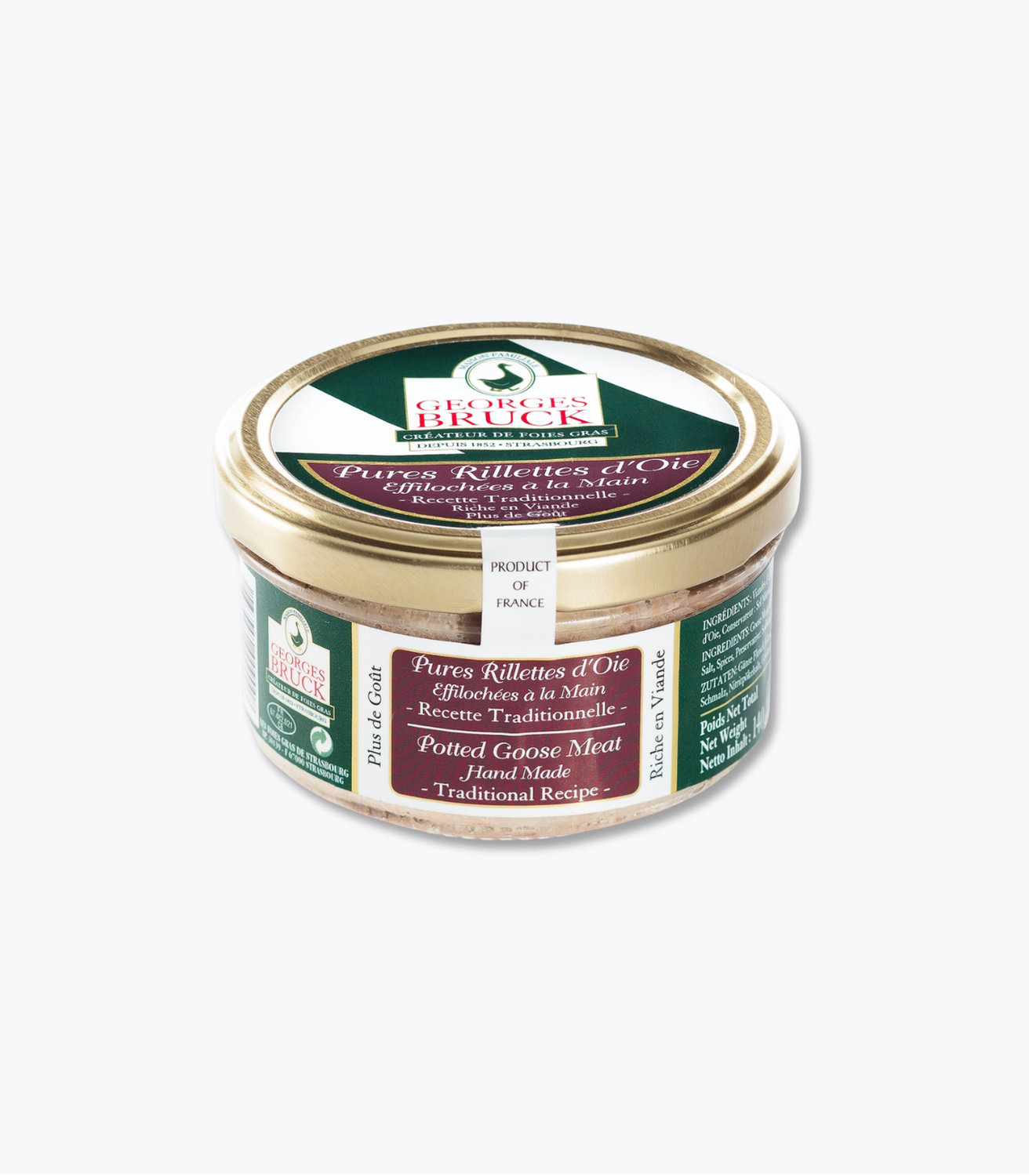 bocal rillettes oie 140g