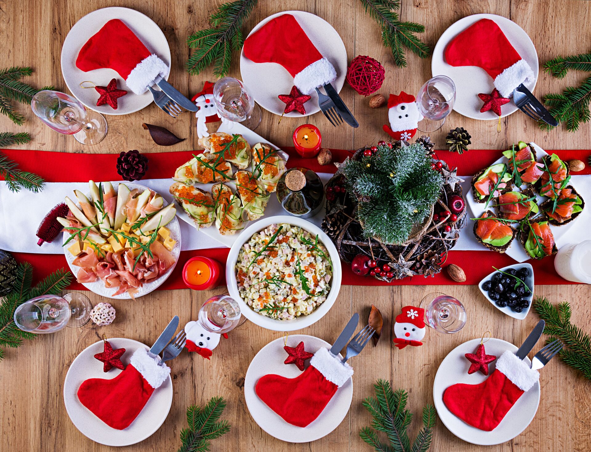 table de noël en fête en alsace