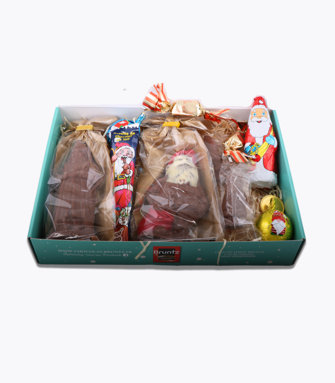 intérieur de la boite cadeau de chocolat de Noel