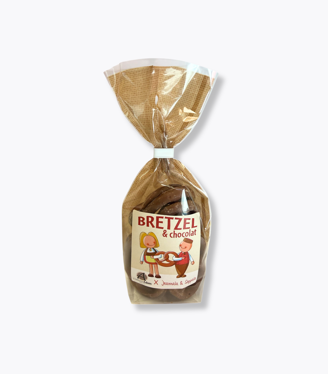 sachet de bretzel enrobés de chocolat jeannala et seppala