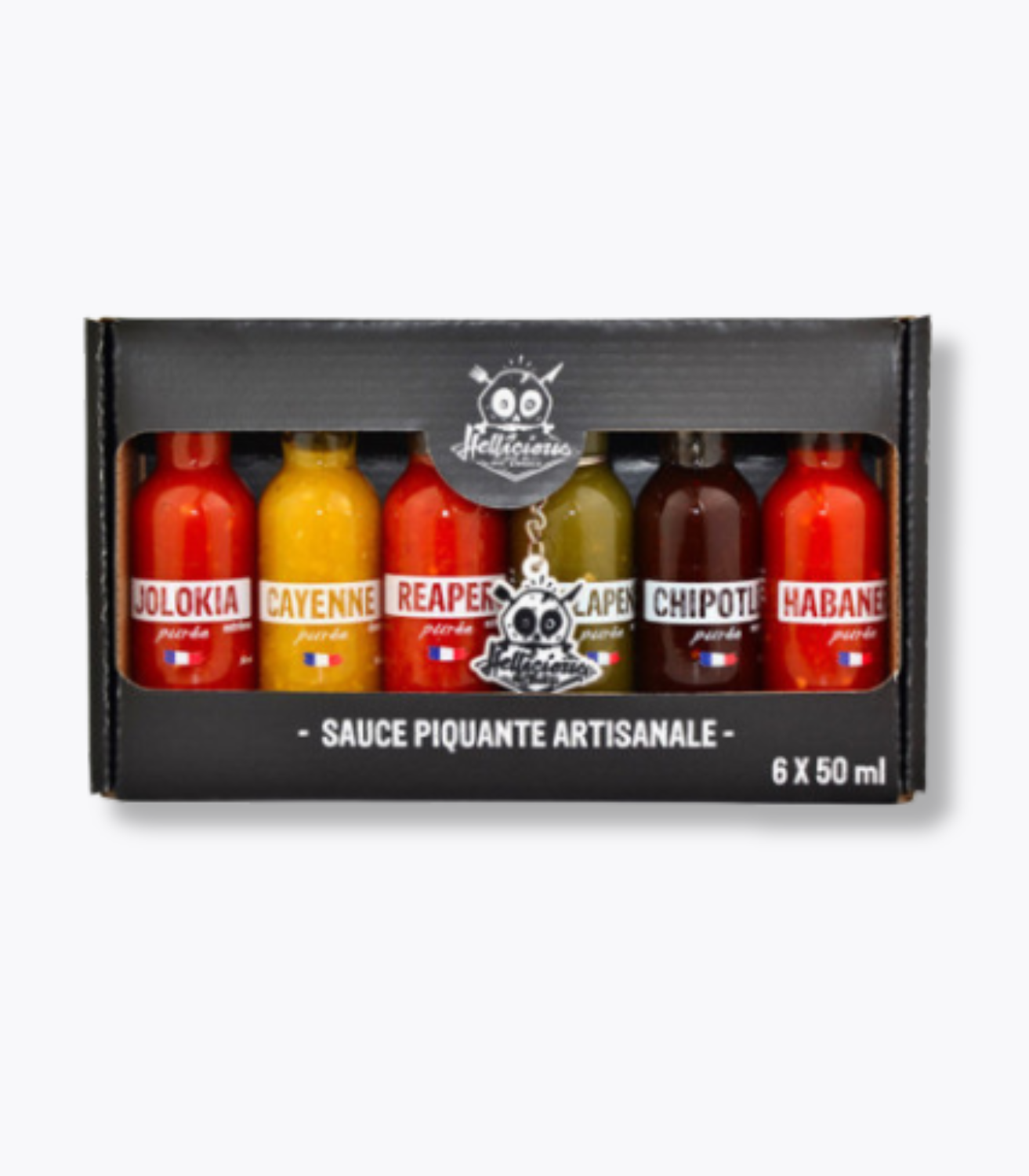 coffret de 6 purées de piment hellicious