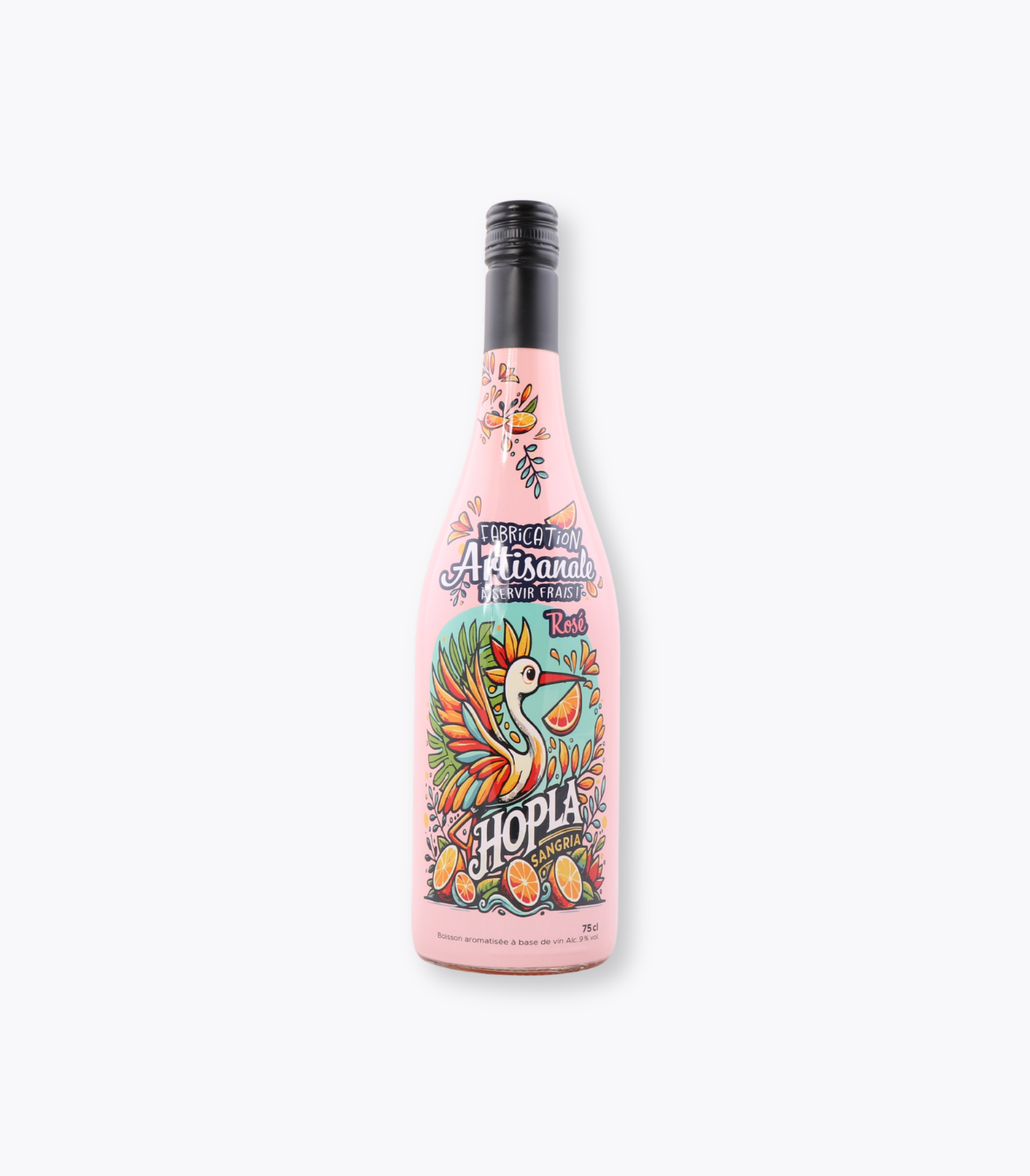 bouteille de sangria rosée
